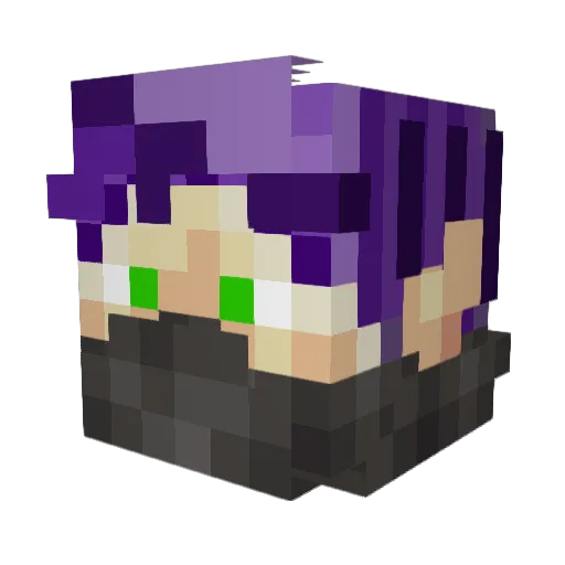 RichardLT19 Minecraft avatar head, 3D render