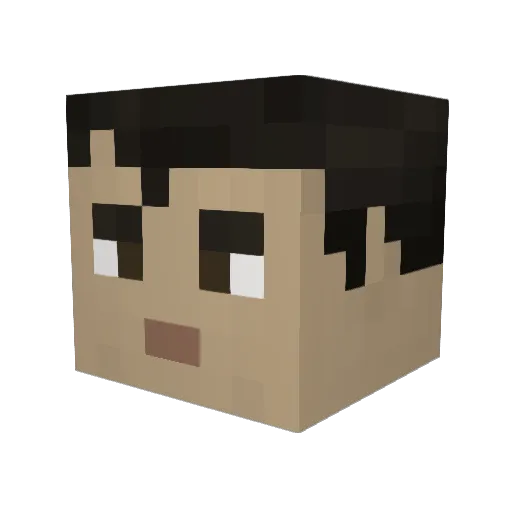 RichardStone Minecraft avatar head, 3D render