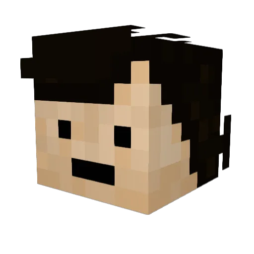 Richardod Minecraft avatar head, 3D render