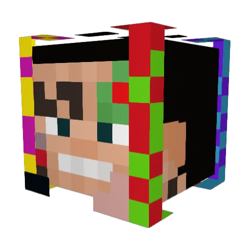 Richardvanv Minecraft avatar head, 3D render