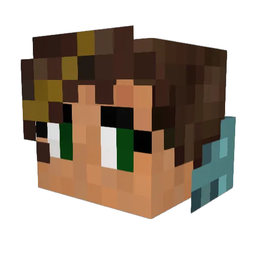 RichedA24 Minecraft avatar head, 3D render