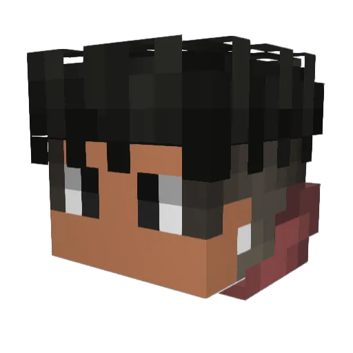 Richelo Minecraft avatar head, 3D render