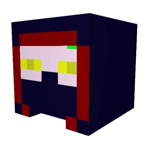 Richgotya Minecraft avatar head, 3D render