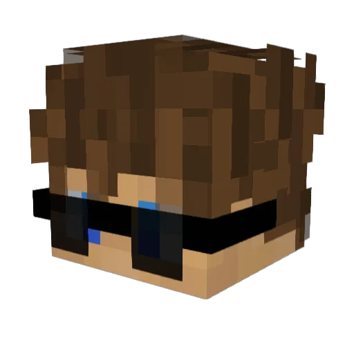 Richi2XX Minecraft avatar head, 3D render