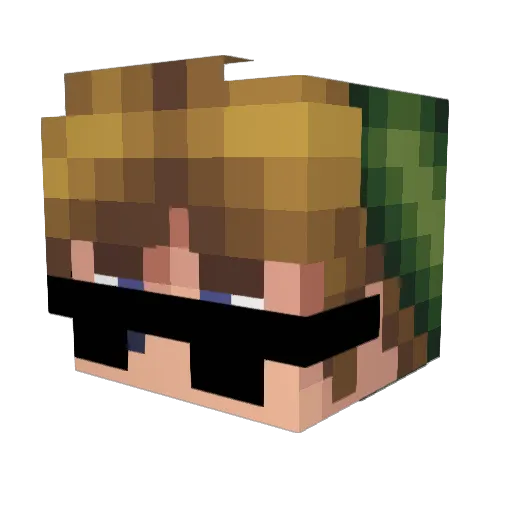 RichiAndaluz Minecraft avatar head, 3D render