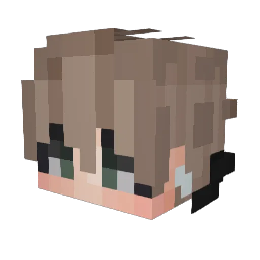 Richiardi Minecraft avatar head, 3D render