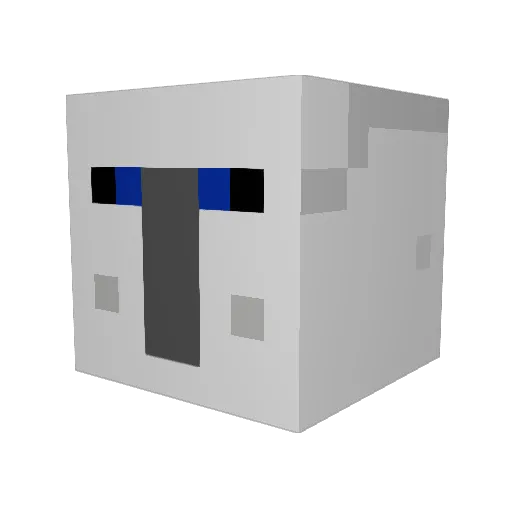 RichieNoob Minecraft avatar head, 3D render