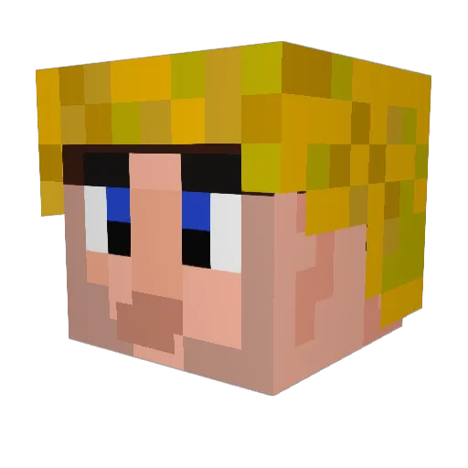 RichieRich98 Minecraft avatar head, 3D render