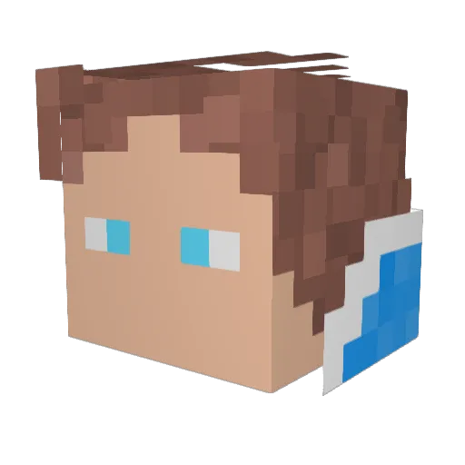 Richie_I Minecraft avatar head, 3D render