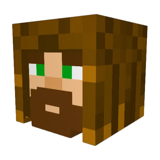 Richiemaloo Minecraft avatar head, 3D render