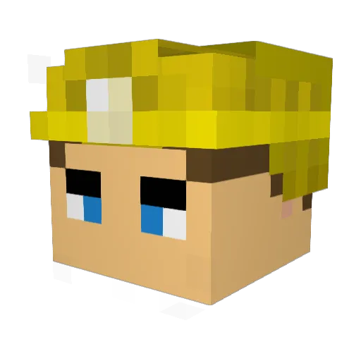Richinger_ Minecraft avatar head, 3D render