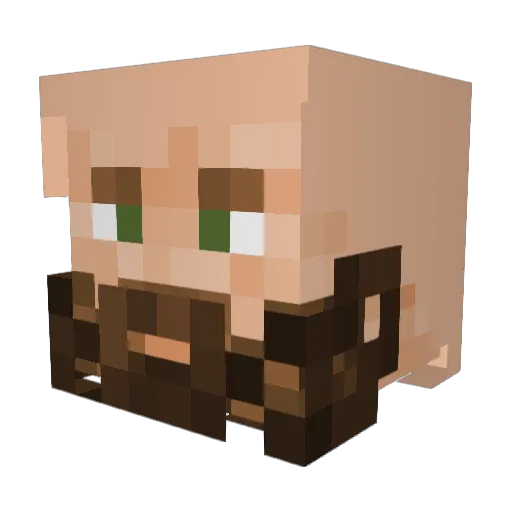 Richlarrousse_JS Minecraft avatar head, 3D render