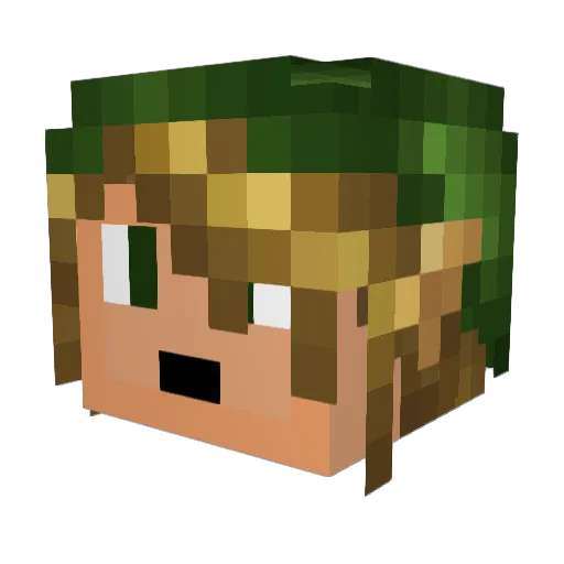 Richmf Minecraft avatar head, 3D render