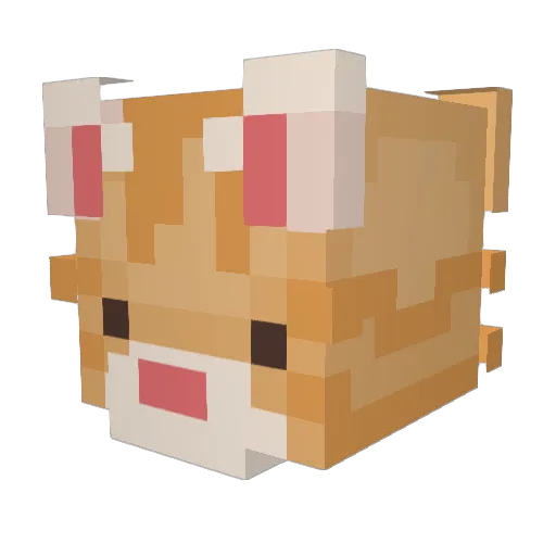 Richmus Minecraft avatar head, 3D render