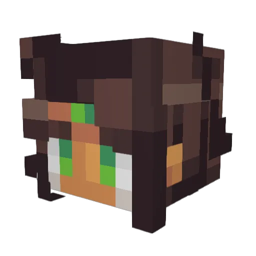 Richterwokeup Minecraft avatar head, 3D render
