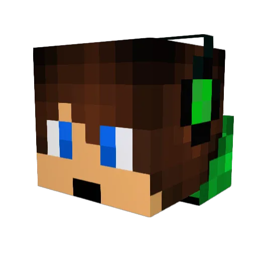 RichymodeHD Minecraft avatar head, 3D render