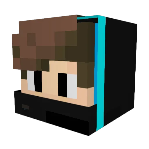 Rick1052 Minecraft avatar head, 3D render