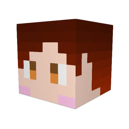 Rick1121 Minecraft avatar head, 3D render