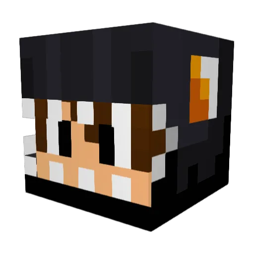 Rick237 Minecraft avatar head, 3D render
