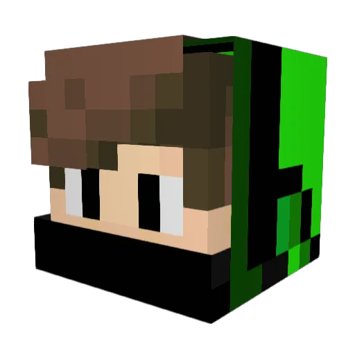 Rick25 Minecraft avatar head, 3D render