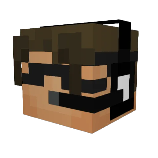 Rick2909 Minecraft avatar head, 3D render