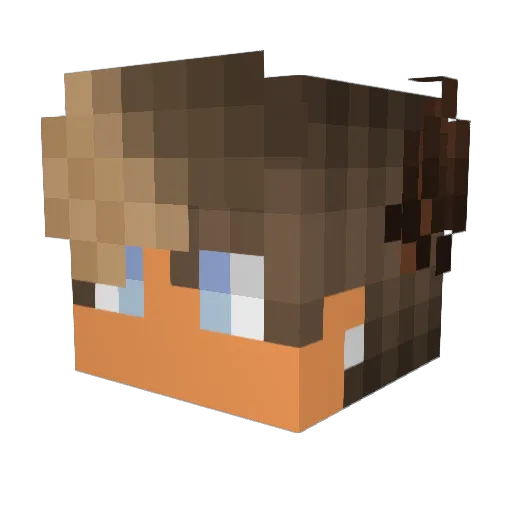 Rick3025 Minecraft avatar head, 3D render