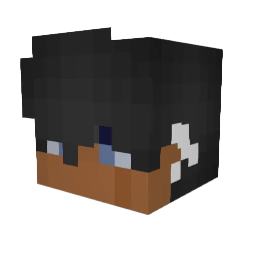 Rick4ever Minecraft avatar head, 3D render