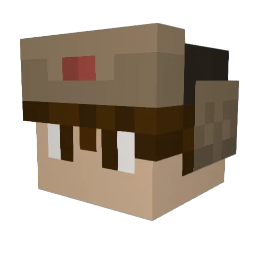 RickAndMoreTee Minecraft avatar head, 3D render