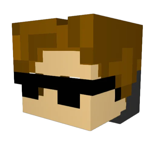 RickAstley69 Minecraft avatar head, 3D render