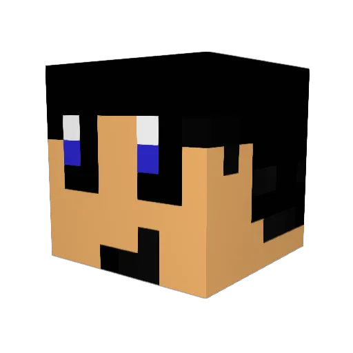 RickBos Minecraft avatar head, 3D render