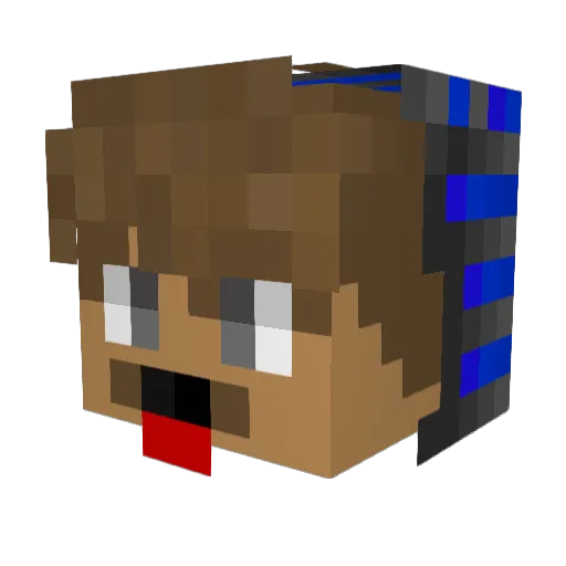 RickCF Minecraft avatar head, 3D render
