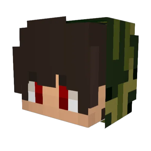RickFactory_ Minecraft avatar head, 3D render