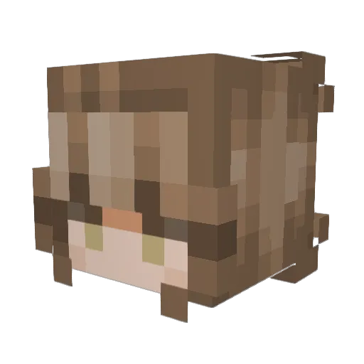 RickGoudZ Minecraft avatar head, 3D render