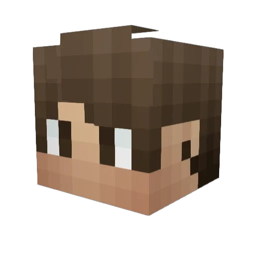RickGroenendaal Minecraft avatar head, 3D render