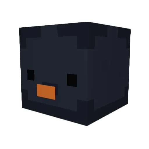 RickOwens10 Minecraft avatar head, 3D render