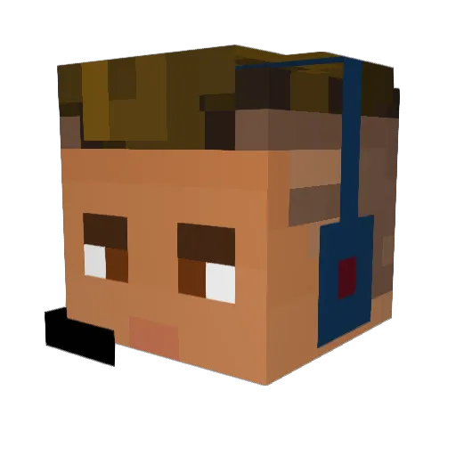 RickPEC Minecraft avatar head, 3D render