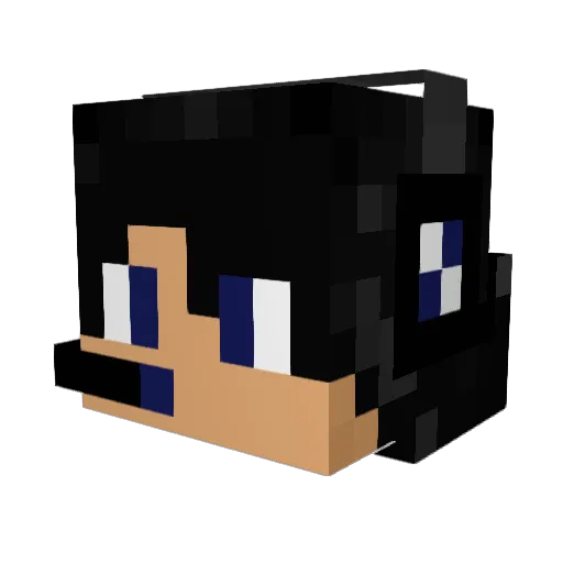 RickScorpion Minecraft avatar head, 3D render
