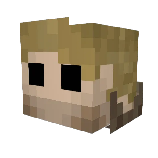 RickZN_VII Minecraft avatar head, 3D render