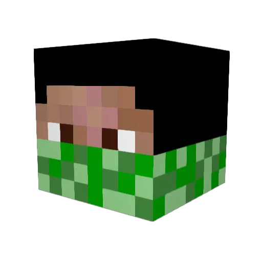 Rick_12354 Minecraft avatar head, 3D render