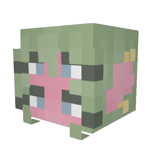 Rick_2001 Minecraft avatar head, 3D render