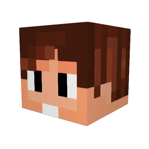 Rick_officiel Minecraft avatar head, 3D render