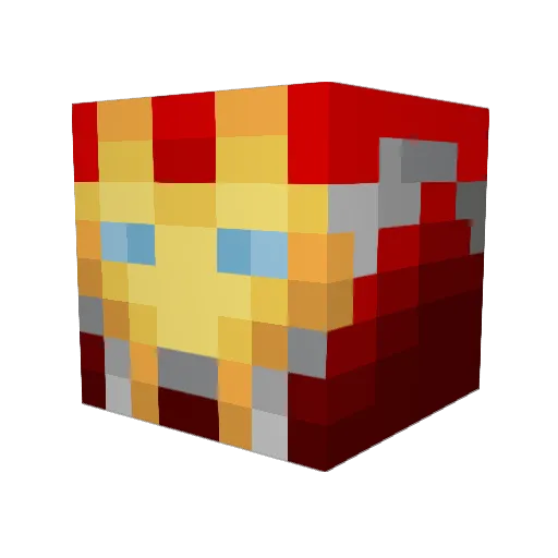 Rickbasor Minecraft avatar head, 3D render