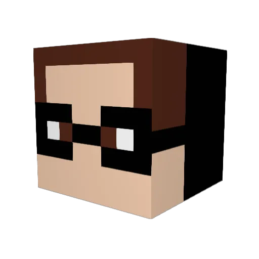 RickeeLee Minecraft avatar head, 3D render
