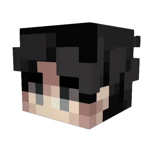 Rickeleven Minecraft avatar head, 3D render