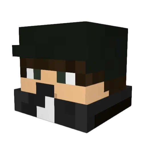 Rickelicius Minecraft avatar head, 3D render