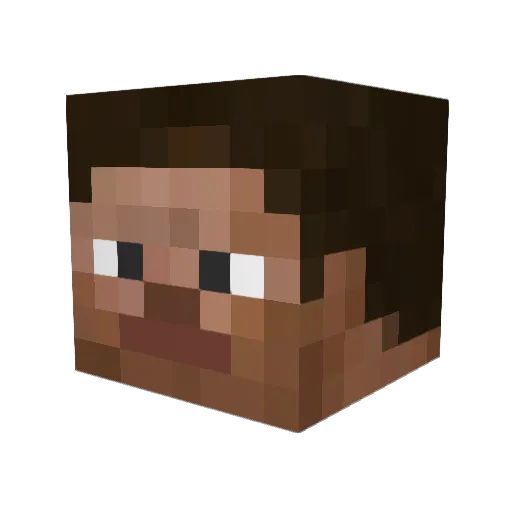 Rickenzino Minecraft avatar head, 3D render