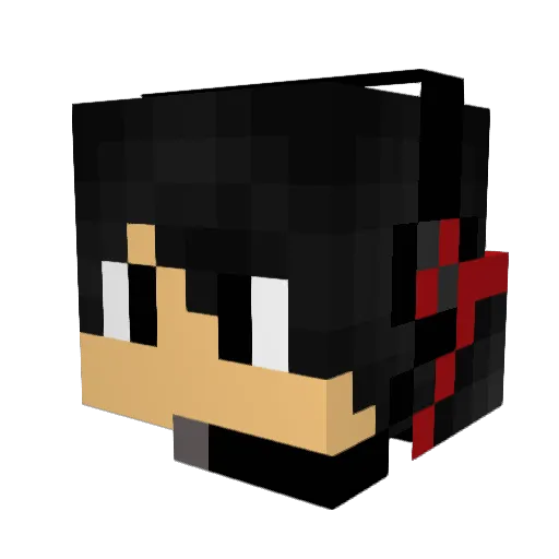 Ricket Minecraft avatar head, 3D render