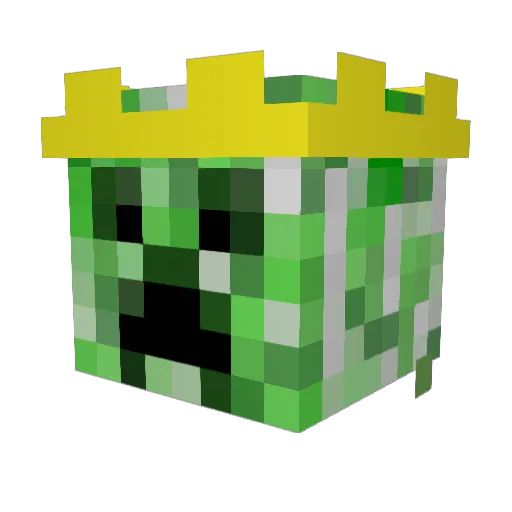 Rickeydart Minecraft avatar head, 3D render