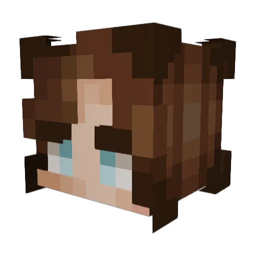 Rickeymice Minecraft avatar head, 3D render