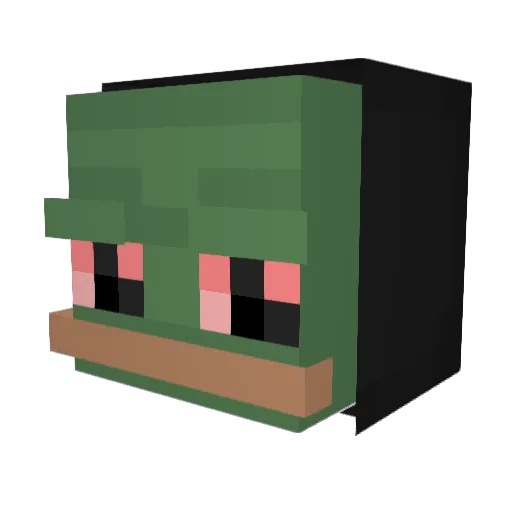 Rickeyy Minecraft avatar head, 3D render